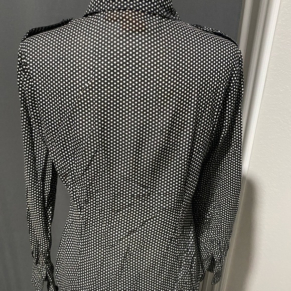 Black and White Polka Dot Women's Top - Picture 4 of 7